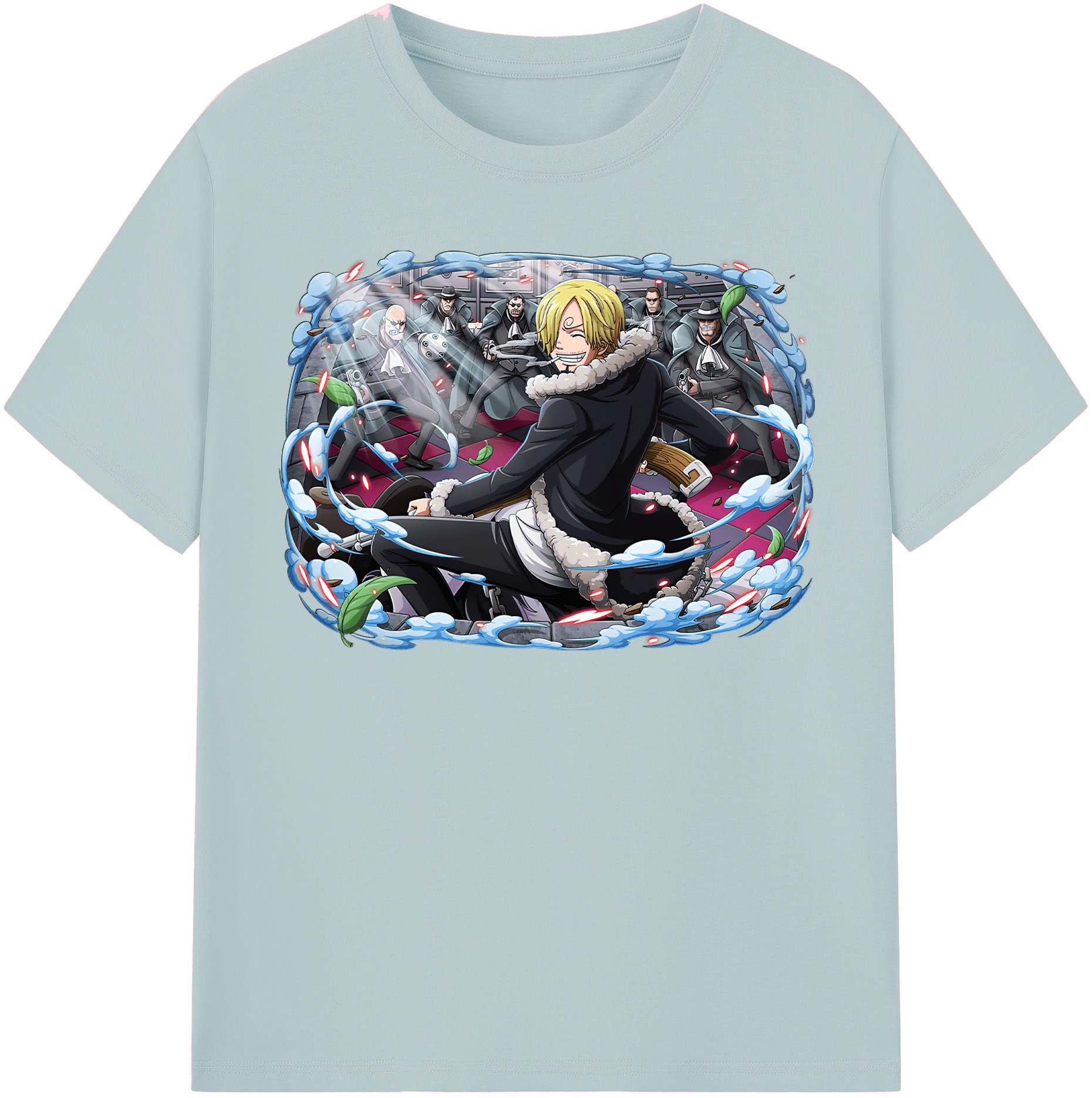 ワンピース サンジ ONE PIECE Sanji 綿100％半袖Tシャツ（フロントプリント）